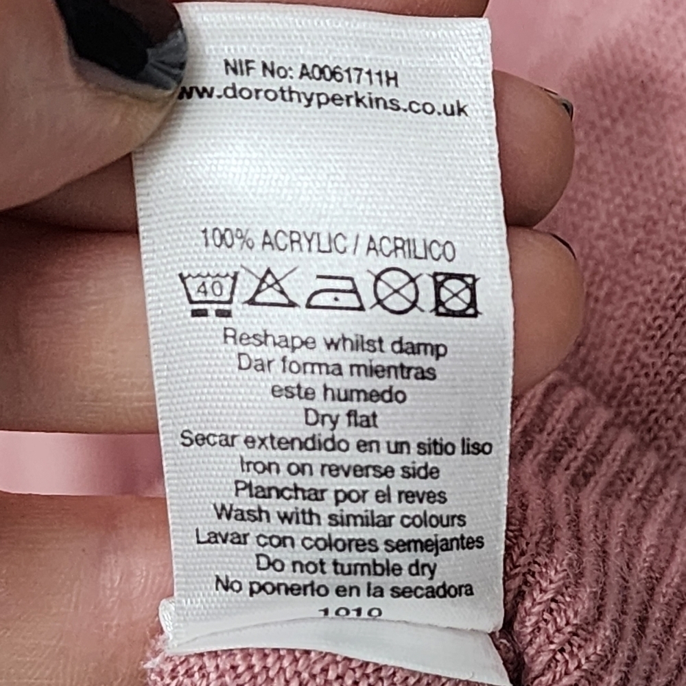 Dorothy Perkins v neck light knit jumper sweater - Picture 6 of 7